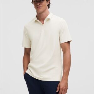 NWT Men's L Lululemon Cotton Pique SS Polo Golf Casual Classic Shirt UPF 40+ $98